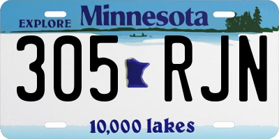 MN license plate 305RJN