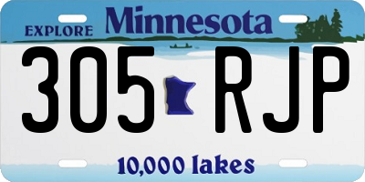MN license plate 305RJP