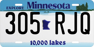 MN license plate 305RJQ