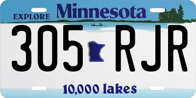 MN license plate 305RJR