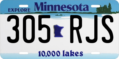 MN license plate 305RJS