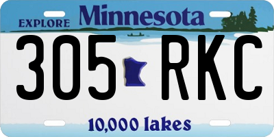 MN license plate 305RKC