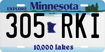 MN license plate 305RKI
