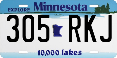 MN license plate 305RKJ