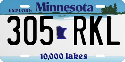 MN license plate 305RKL