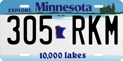 MN license plate 305RKM