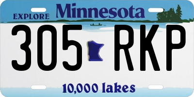 MN license plate 305RKP