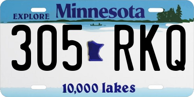 MN license plate 305RKQ