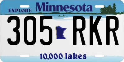 MN license plate 305RKR