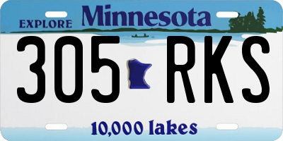 MN license plate 305RKS