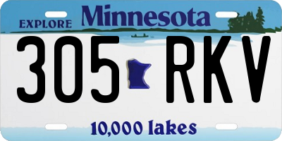 MN license plate 305RKV