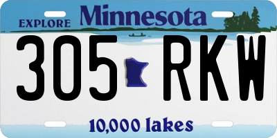 MN license plate 305RKW