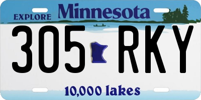 MN license plate 305RKY