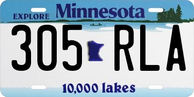 MN license plate 305RLA