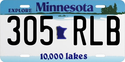 MN license plate 305RLB