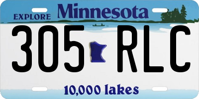 MN license plate 305RLC