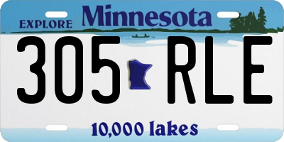 MN license plate 305RLE