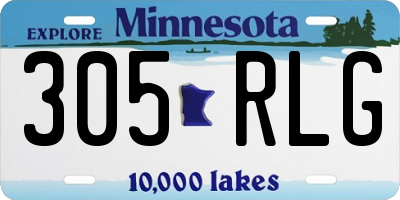 MN license plate 305RLG