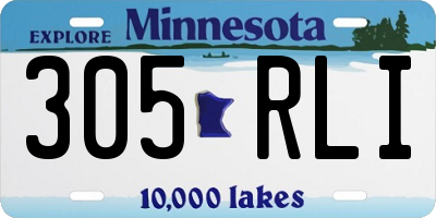 MN license plate 305RLI