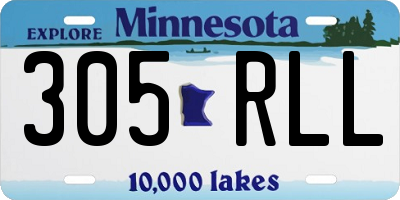 MN license plate 305RLL