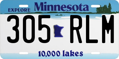 MN license plate 305RLM