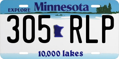 MN license plate 305RLP