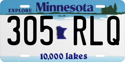 MN license plate 305RLQ
