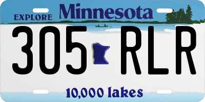MN license plate 305RLR