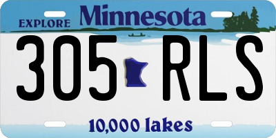 MN license plate 305RLS