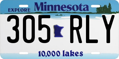 MN license plate 305RLY