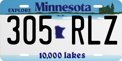 MN license plate 305RLZ