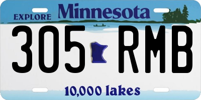 MN license plate 305RMB
