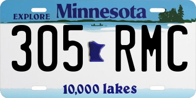 MN license plate 305RMC