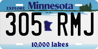 MN license plate 305RMJ