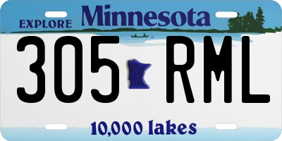 MN license plate 305RML