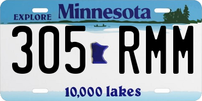 MN license plate 305RMM