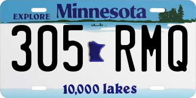 MN license plate 305RMQ