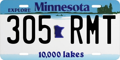 MN license plate 305RMT