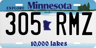 MN license plate 305RMZ