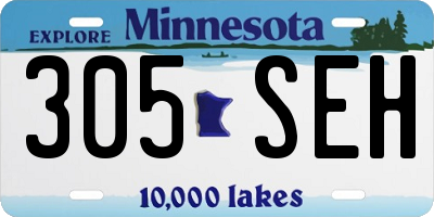 MN license plate 305SEH