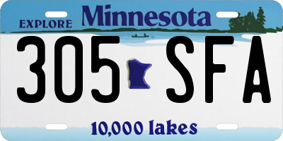 MN license plate 305SFA