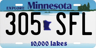 MN license plate 305SFL