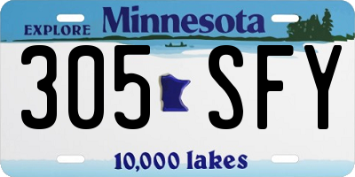 MN license plate 305SFY