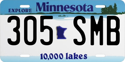 MN license plate 305SMB