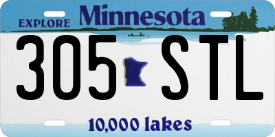 MN license plate 305STL