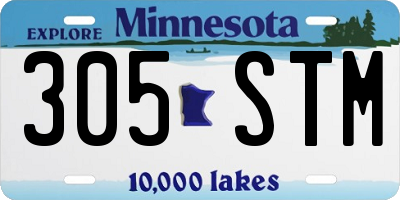 MN license plate 305STM