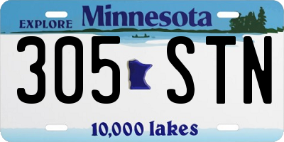 MN license plate 305STN