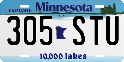 MN license plate 305STU