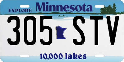 MN license plate 305STV