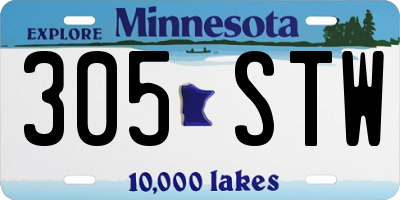 MN license plate 305STW
